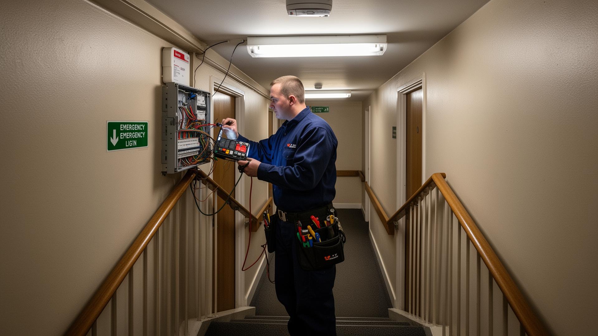 Engineer providing maintenance services for block managers