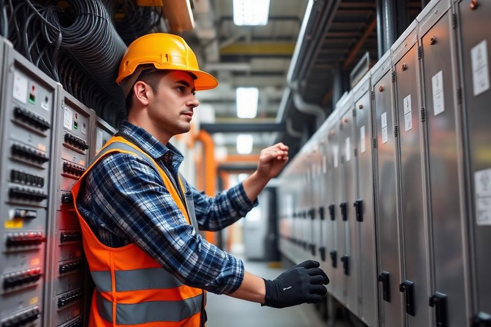 Maintenance engineer at work in Aberdeen