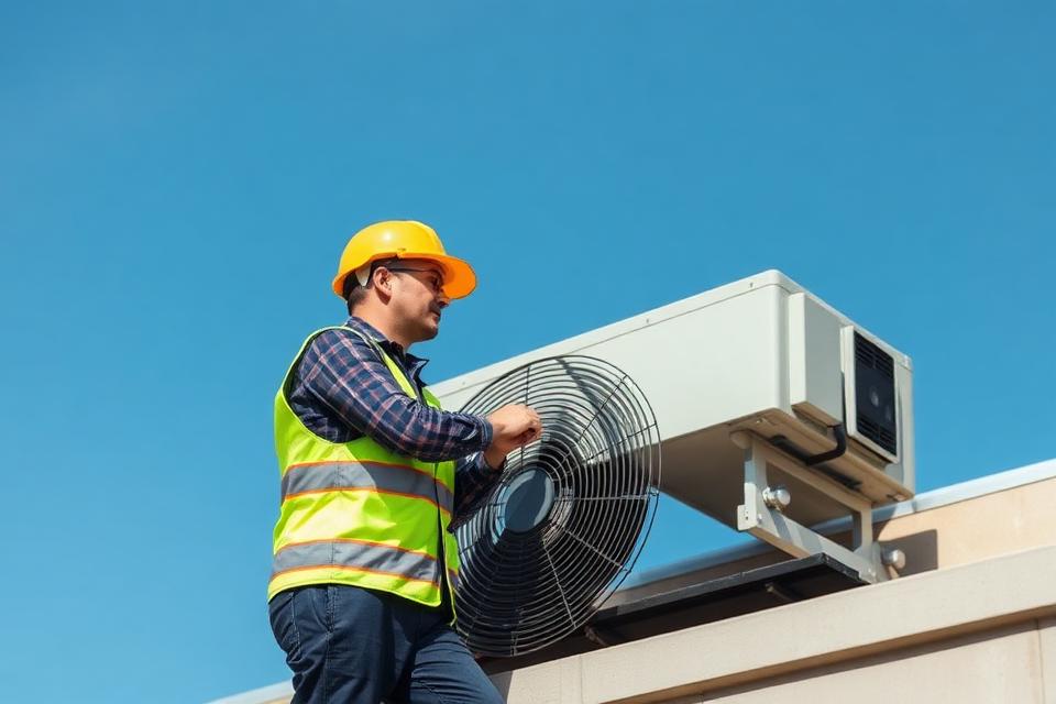 HVAC / Air Conditioning / Ventilation engineer at work